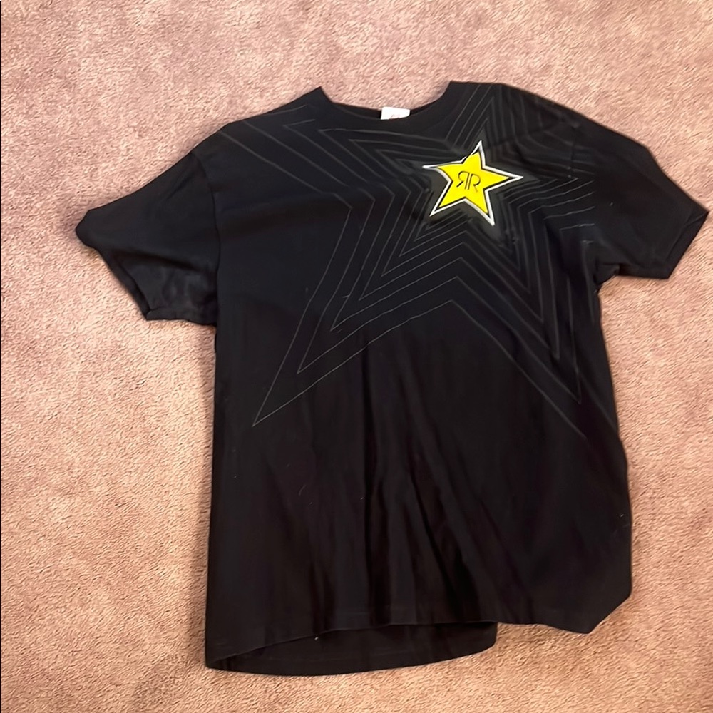 Black Short Sleeve Star Graphic Tee